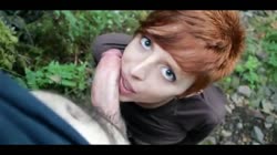 RyAnne Redd - Busty Redhead with Big Tits Giving an Outdoor Blowjob