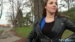 Public Agent Amirah Adara Fucks a stranger while her BF waits