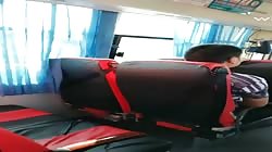 Chinese girl flashing on a public bus