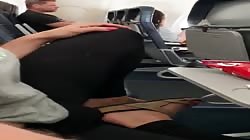 Girl masturbates on airplane