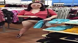 Wife flashing in Walmart
