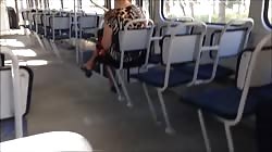 russian lady flats shoeplay in tram