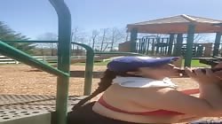 Finale!! College Latina slut skips and deep throats bbc in park